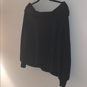Anthropologie black off-the-shoulder sweater